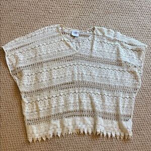 CAbi Crochet Lace Top/Cover Up